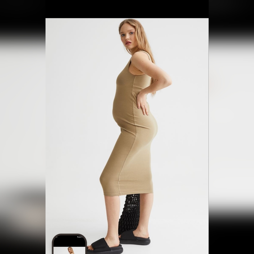 H&M / maternity sleeveless midi dress / L